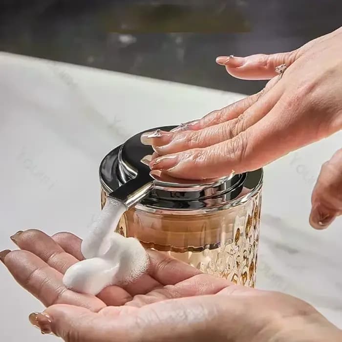 Bouteille de savon à pression en verre haut de gamme, bouteilles de mousse de shampoing, Gel douche, distributeur de shampoing, accessoires de salle de bains