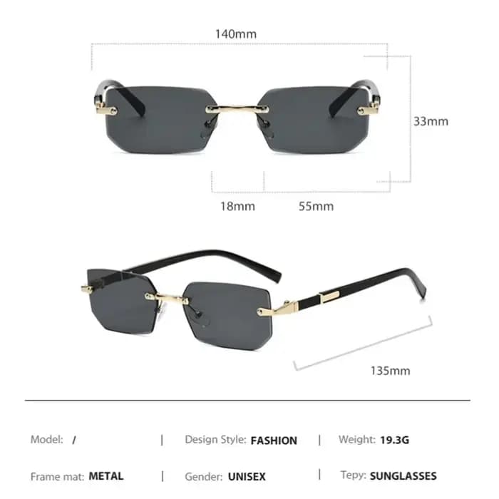 2025 lunettes de soleil sans monture à la mode pour hommes femmes