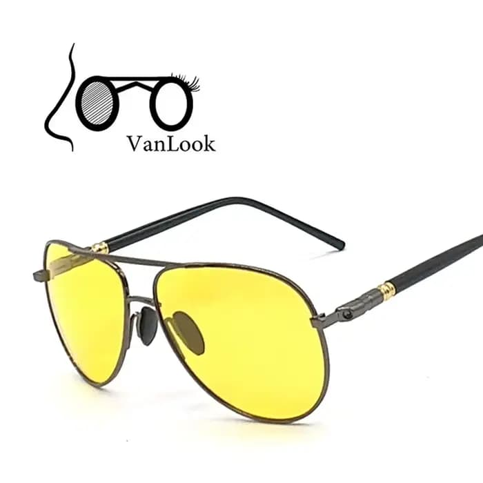 Lunettes De soleil Polaroid jaunes pour hommes