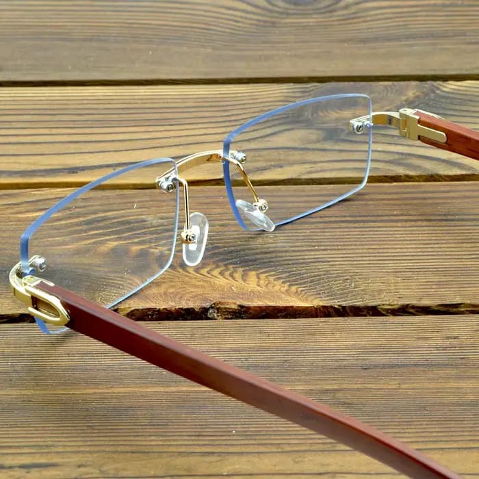 Monture de lunettes en bois naturel pour hommes et femmes