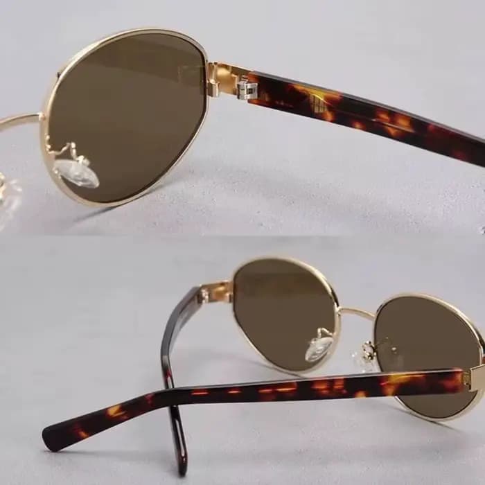 Lunettes de soleil en métal de conception de marque