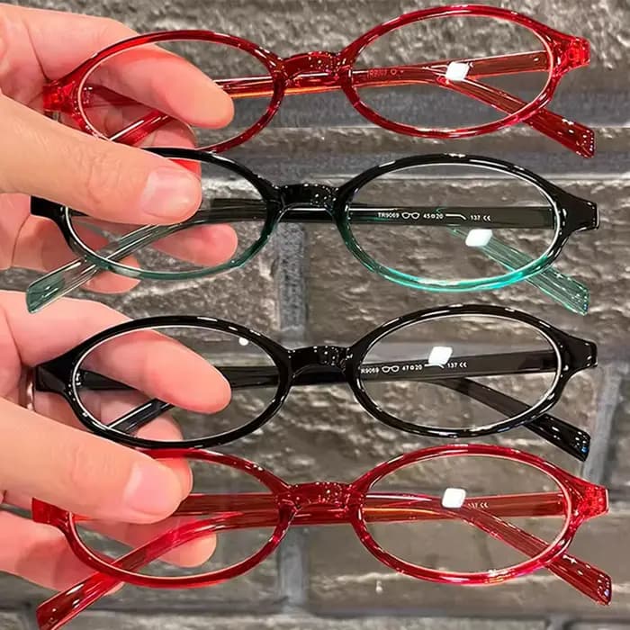 Y2K rétro ovale cadre Anti-lumière bleue lunettes doux Cool filles noir