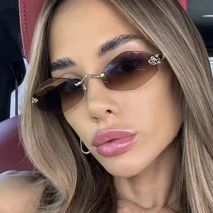 Vintage sans monture losange lunettes de soleil femmes pour hommes 2025 marque de luxe concepteur populaire Punk Hip