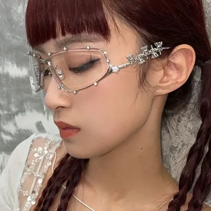 Lunettes à strass pour femmes et hommes
