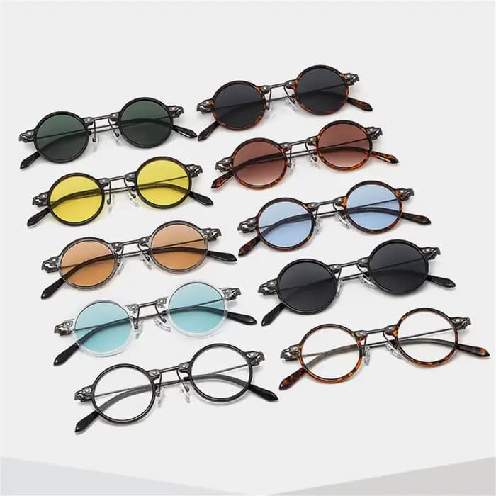 Petites lunettes de soleil rondes pour hommes et femmes