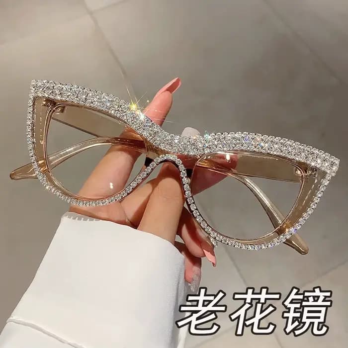 Shatar diamant clouté lunettes de lecture oeil de chat nouvelles femmes personnalisées Anti lumière bleue