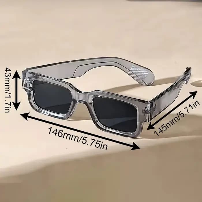 Lunettes de soleil carrées rétro unisexes