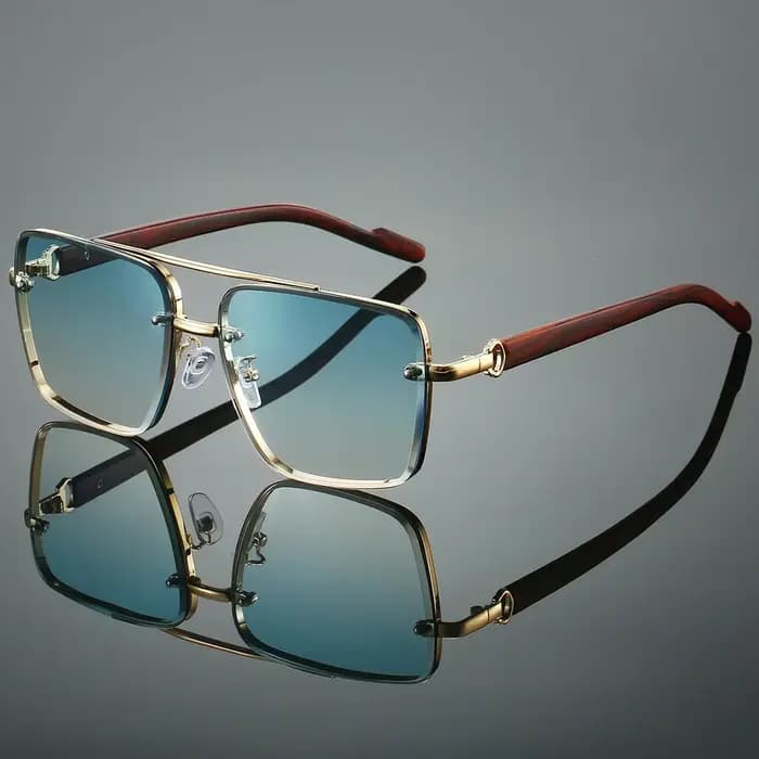 KAMMPT mode rétro carré métal nuances femmes marque originale conception conduite lunettes de soleil nouveau Double