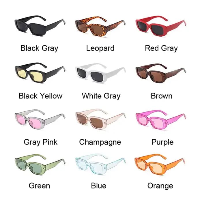 Lunettes de soleil rectangulaires rétro pour femmes