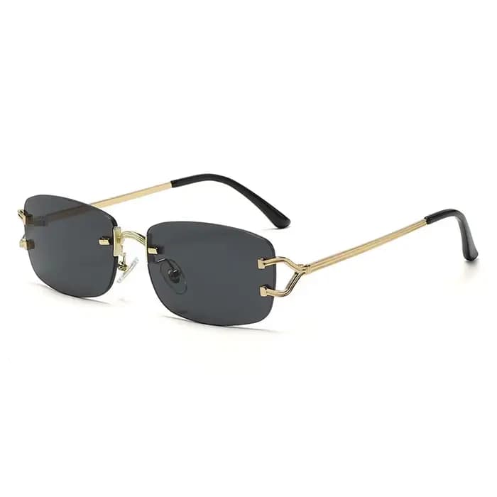 Lunettes de soleil carrées découpées en diamant