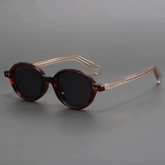 Lunettes de soleil rondes unisexes en plastique
