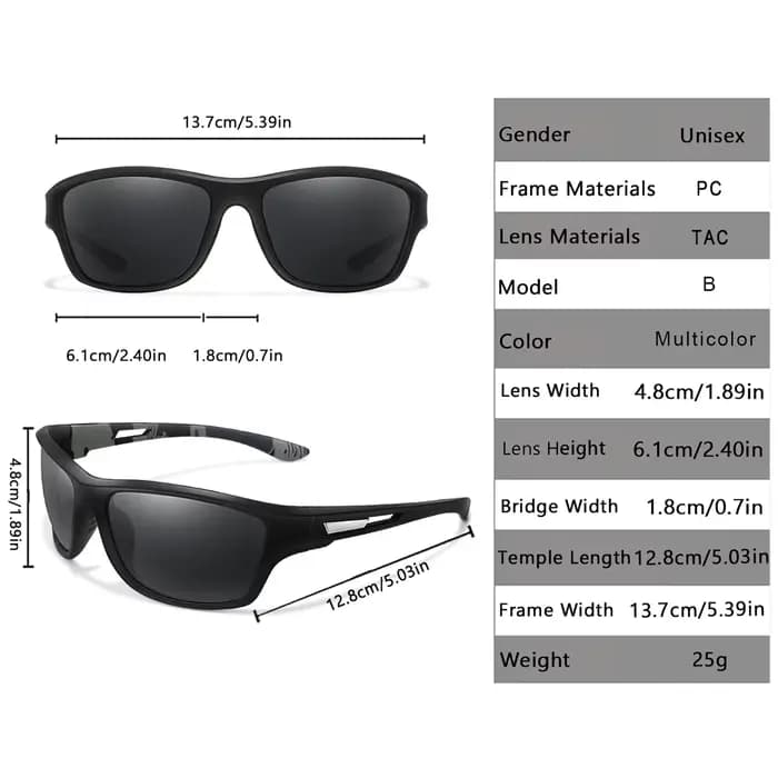 Lunettes de soleil de pêche polarisées pour hommes et femmes