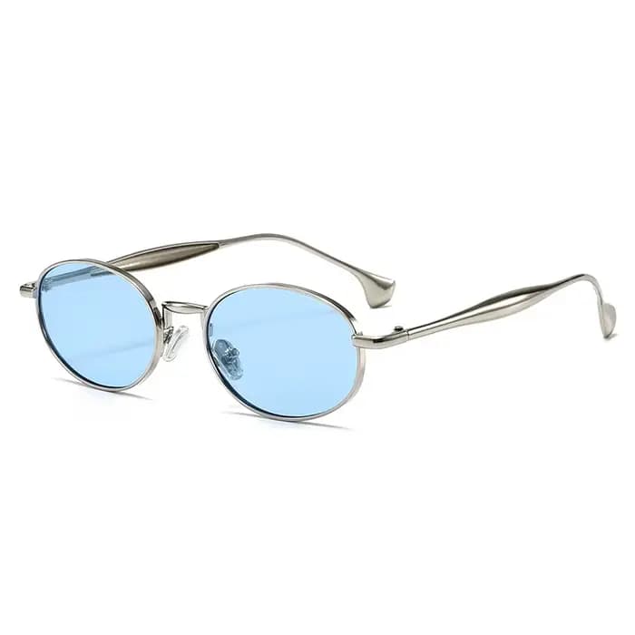 Lunettes de soleil ovales en métal