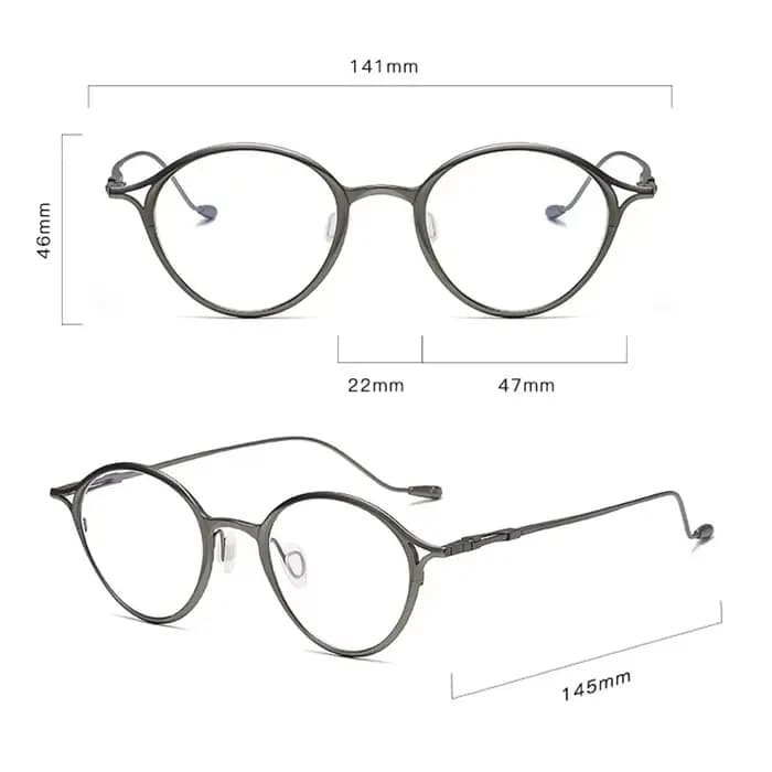 Lunettes ovales en titane pour femmes