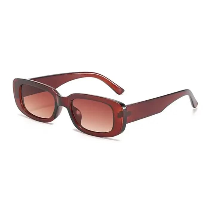 Lunettes de soleil carrées noires vintage pour femme