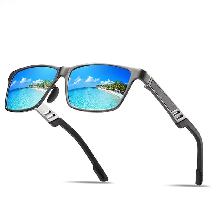 Lunettes de soleil polarisantes en aluminium et magnésium pour hommes