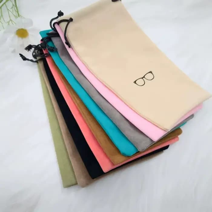 Étui à lunettes portable en tissu floqué
