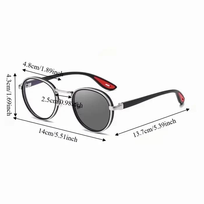 Lunettes de soleil rétro à verres de couleur changeante