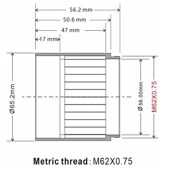 SKWoptics-56mm M62X0.75 Flash Killer