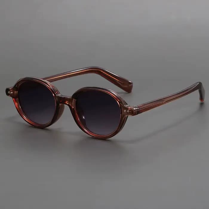 Acétate petites lunettes de soleil rondes polarisées hommes japonais unisexe ovale