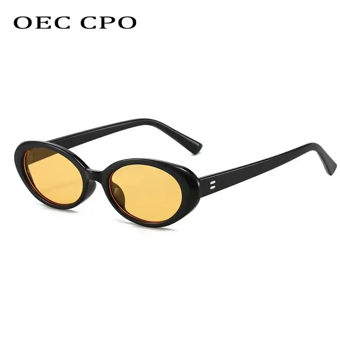 Lunettes de soleil ovales rétro Vintage pour femmes et hommes