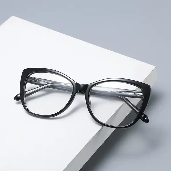 Gmei optique mode femmes lunettes oeil de chat cadre Transparent clair femme myopie Prescription