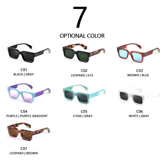 CRIXALIS Lunettes de soleil carrées rétro pour hommes et femmes