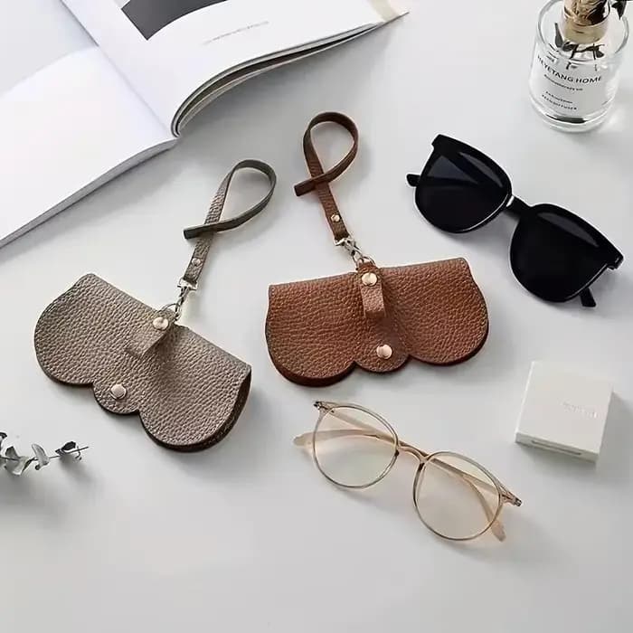 Housse de lunettes en relief Litchi