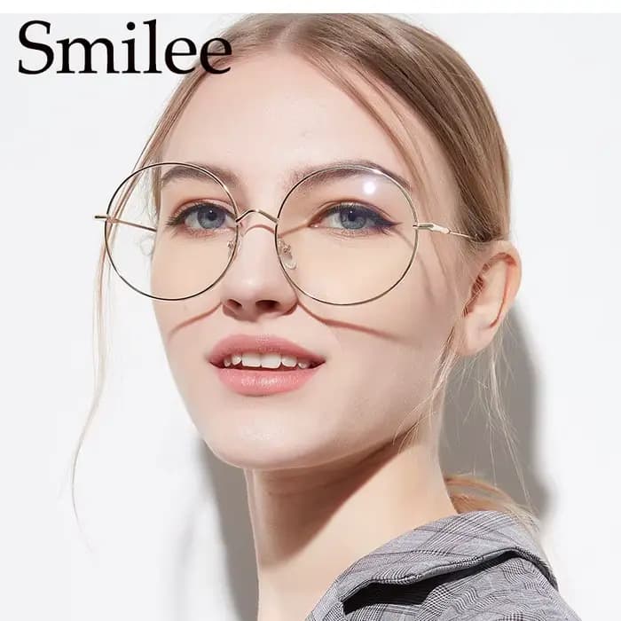 Lunettes rondes surdimensionnées femmes hommes métal grand