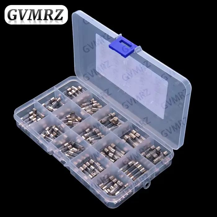 15 valeurs 0,1A-20A ​ ​ Ensembles de fusibles en verre 5x20mm, 150 pièces: 0,1A 0,2A 0,25A 0,5A 1A 1,5A 2A 3A 4A 5A 8A 10A 12A 15A 20A