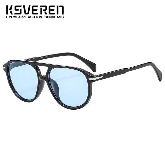 Lunettes de soleil de créateur à double pont avec verres orange pour hommes et femmes