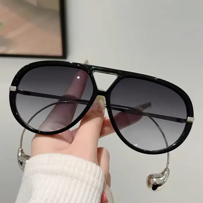 GM LUMIAS lunettes de soleil pilote surdimensionnées nouveau dans la mode Double pont dégradé
