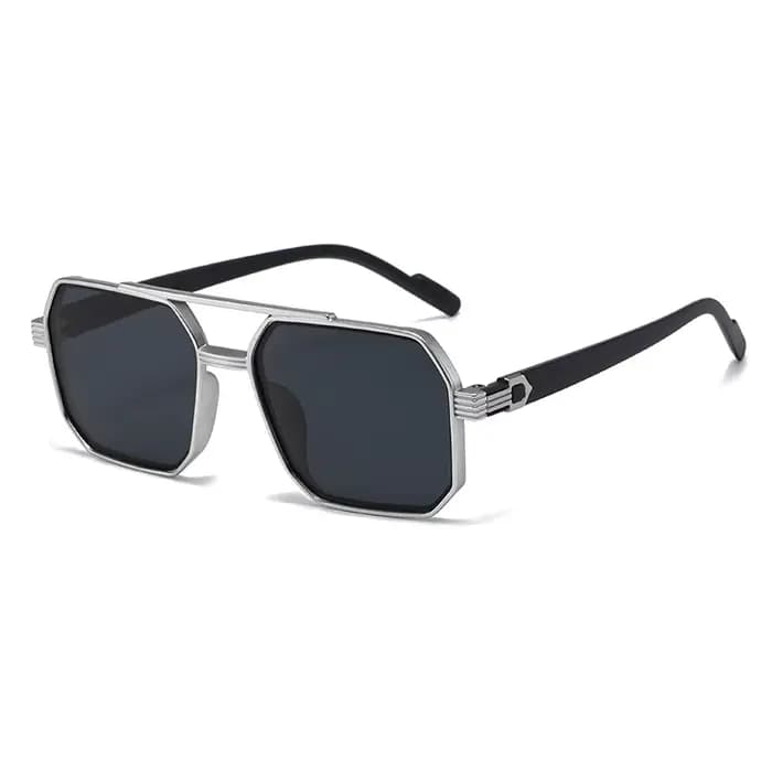 Lunettes de soleil polygonales anti-lumière à double barre