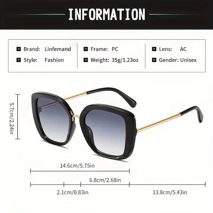 LINFEMAND mode yeux de chat rétro lunettes de soleil décoratives UV400 Couple Style été carnaval fête voyage conduite Festival cadeau