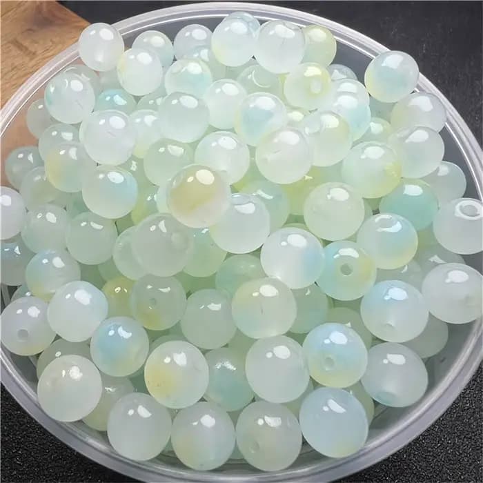 Perles de verre multicolores de 8mm, belles perles multicolores faites à la main, bijoux, accessoires de perles faits à la main, matériel de vente en gros