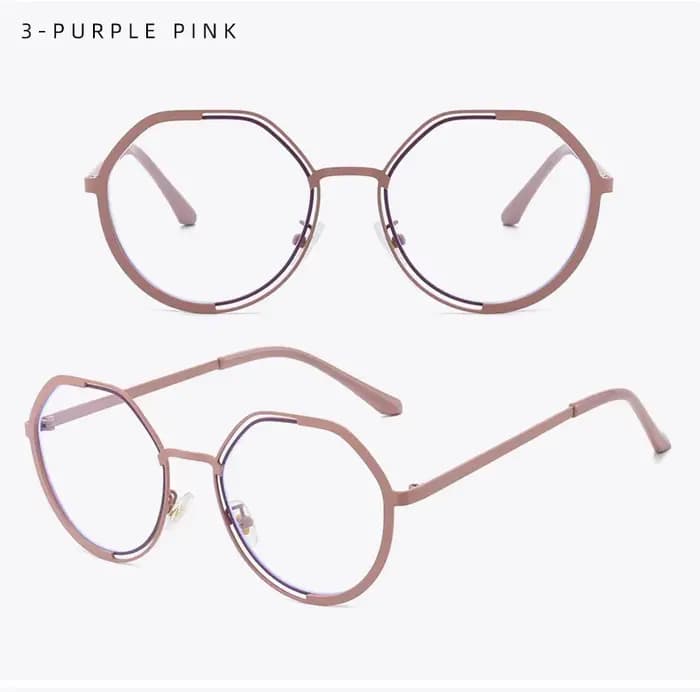 Lunettes rondes hexagonales élégantes