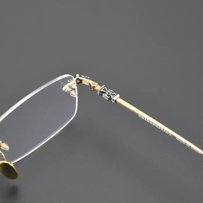 Lunettes de soleil carrées sans monture en titane pour hommes et femmes