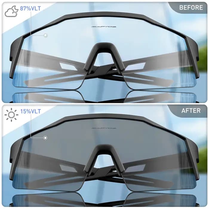 Kapvoe-Lunettes de soleil photochromiques de cyclisme pour hommes et femmes