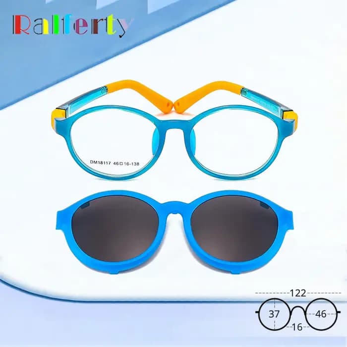 Ralferty détachable enfant pince sur lunettes de soleil polarisées UV montures