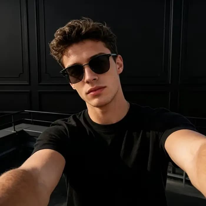 Lunettes de soleil unisexes noires