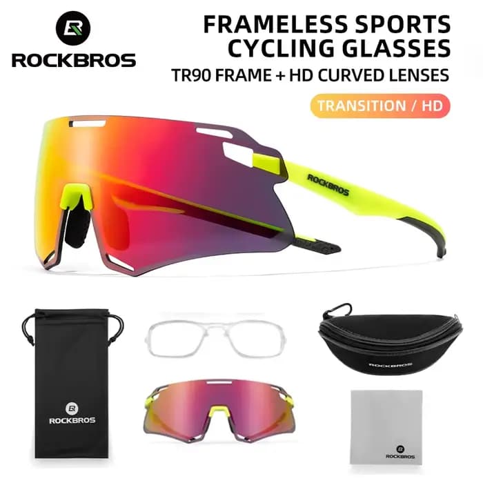 Lunettes de cyclisme photochromiques HD