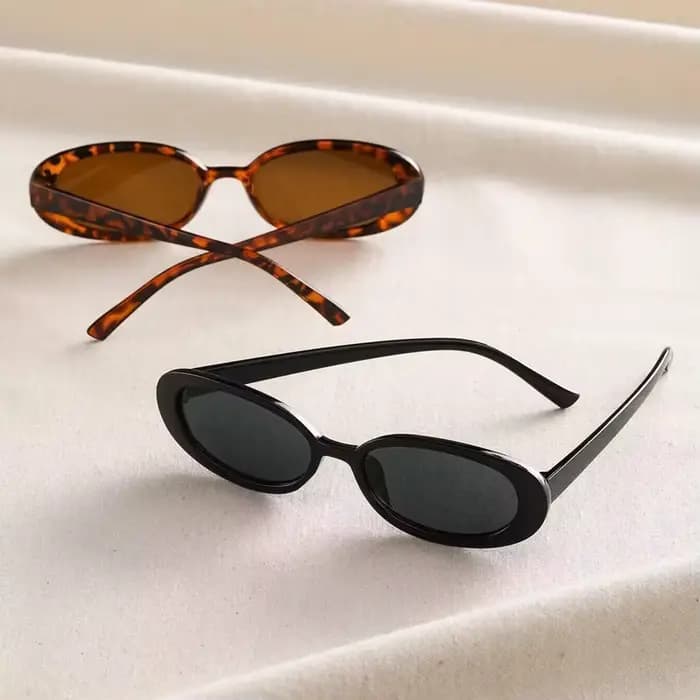 Lunettes de soleil ovales vintage pour femmes