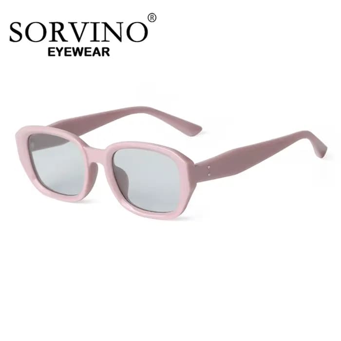 Lunettes de soleil carrées roses pour hommes et femmes
