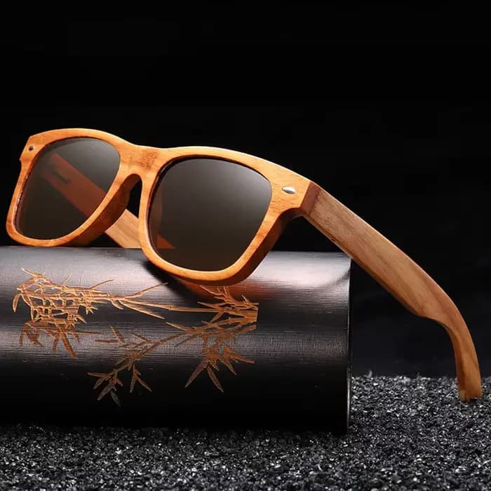 Lunettes de soleil en bois de bambou pour hommes et femmes