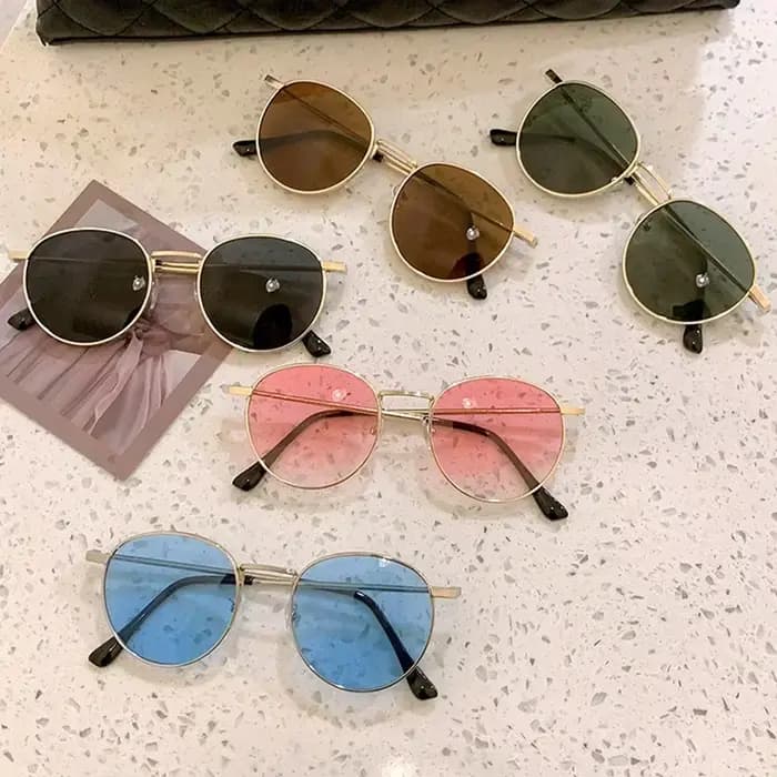 Lunettes de soleil rondes rétro pour hommes et femmes