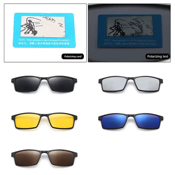 Lunettes de soleil magnétiques à Clip pour hommes