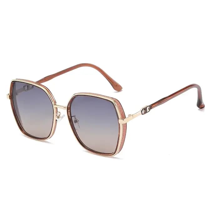 Lunettes de soleil à bord brillant pour femmes