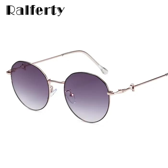 Ralferty-Lunettes de soleil rondes vintage pour femmes