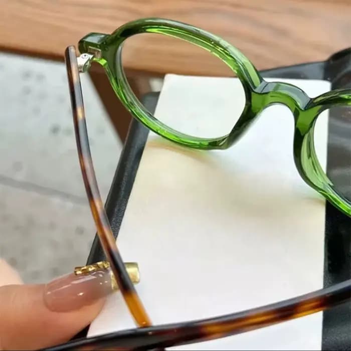 Les nouvelles lunettes à petite monture Nerdy en écaille de tortue caractéristiques un cadre et un temple de lumière