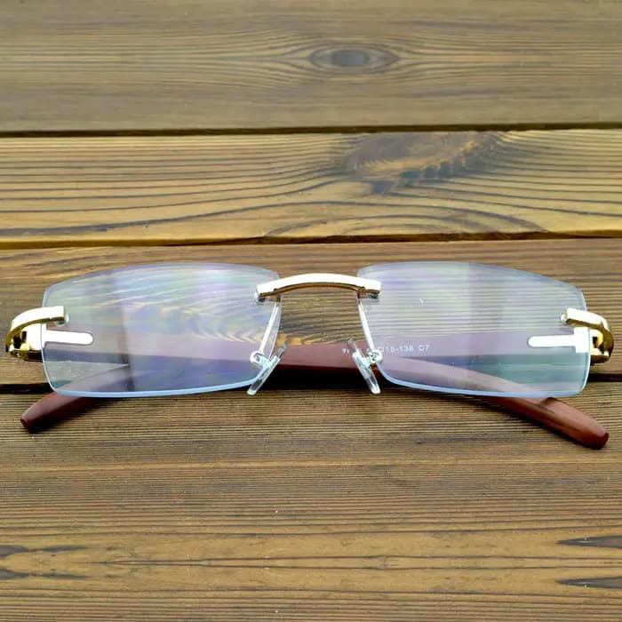 Monture de lunettes en bois naturel pour hommes et femmes